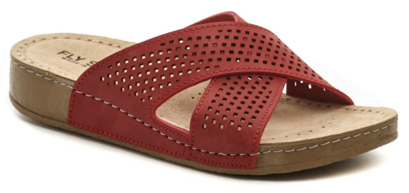 Fly Soft 240-2013-R1 červené dámske zdravotné nazouváky | ARNO-obuv.sk - obuv s tradíciou