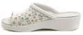 Sanital Light 1351 biele kvetované dámske zdravotné nazouváky | ARNO-obuv.sk - obuv s tradíciou