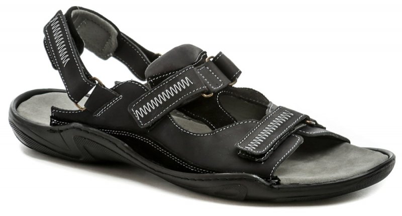 Koma 71 čierne matne pánske nadmerné sandále | ARNO-obuv.sk - obuv s tradíciou