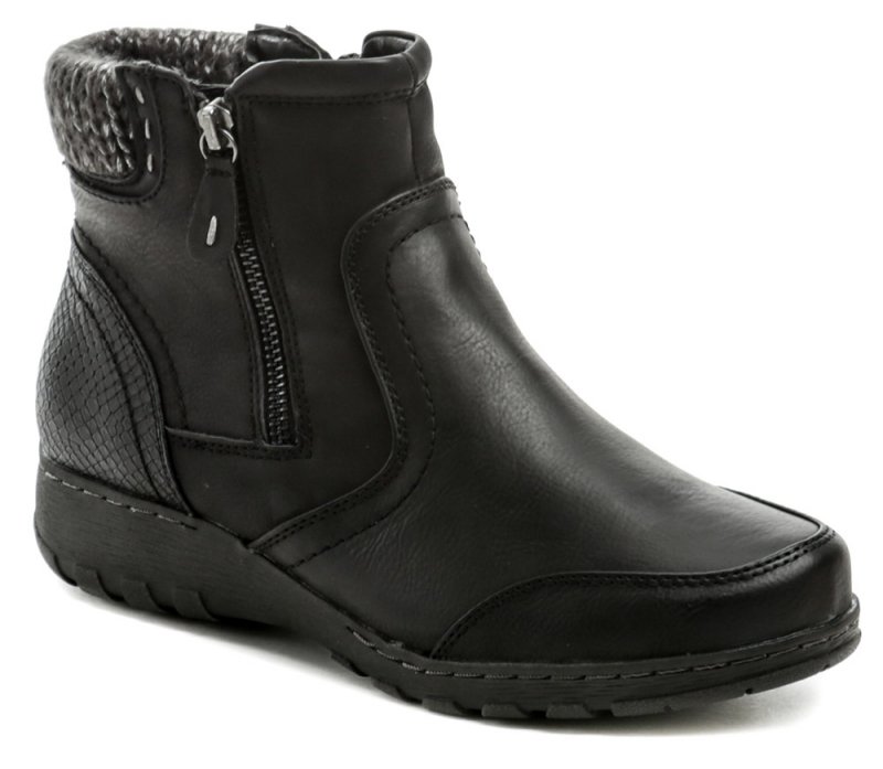 Jana 8-26448-23 čierne dámske zimné topánky šírka H | ARNO-obuv.sk - obuv s tradíciou