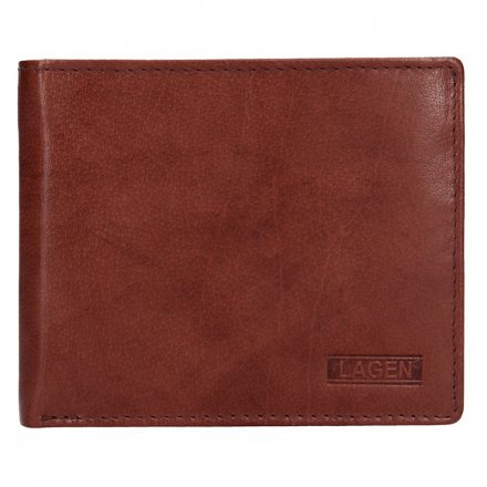Pánska peňaženka vyrobená z pravej prírodnej kože. Rozmery peňaženky: 12 cm x 10 cm. Kolekcia Lagen Exclusive Class.