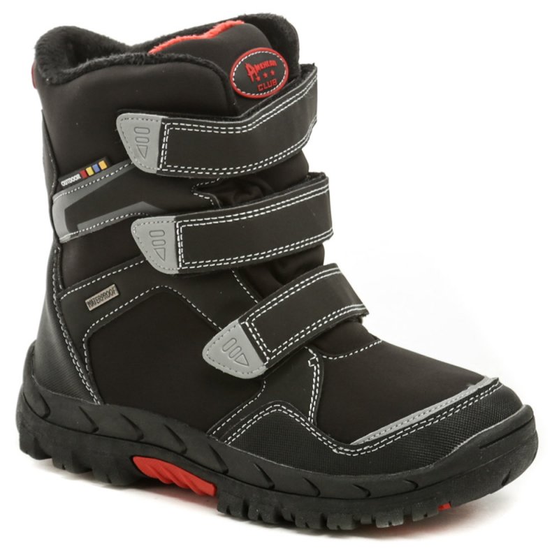 American Club RL32-19 čierne detské zimné topánky | ARNO-obuv.sk - obuv s tradíciou