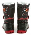 American Club 05-19 čierno červene detské snehule | ARNO-obuv.sk - obuv s tradíciou