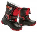 American Club 05-19 čierno červene detské snehule | ARNO-obuv.sk - obuv s tradíciou