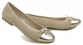 Jana 8-22111-24 béžove zlaté dámske baleríny šírka H | ARNO-obuv.sk - obuv s tradíciou