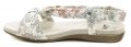 Jana 8-28164-24 biele kvetované dámske sandále šírka H | ARNO-obuv.sk - obuv s tradíciou