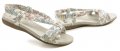Jana 8-28164-24 biele kvetované dámske sandále šírka H | ARNO-obuv.sk - obuv s tradíciou