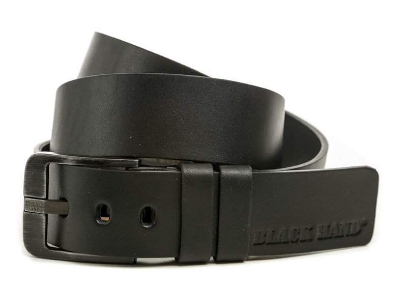 Black Hand 002-98 pánsky čierny kožený opasok šírka 37 mm | ARNO-obuv.sk - obuv s tradíciou