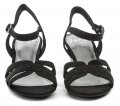 Jana 8-28361-24 čierne dámske sandále na podpätku šírka H | ARNO-obuv.sk - obuv s tradíciou