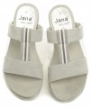 Jana 8-27100-24 svetlo sivé papuče na kline šírka H | ARNO-obuv.sk - obuv s tradíciou