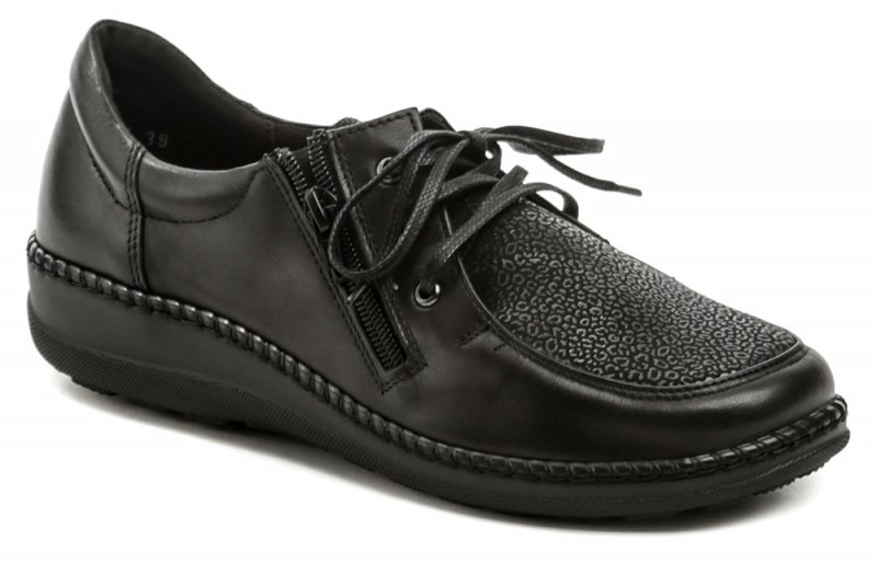Axel AXCW129 čierne dámske zdravotné poltopánky topánky šírka H | ARNO-obuv.sk - obuv s tradíciou