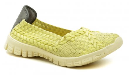 Originálna dámska letná vychádzková a rekreačná gumičkový obuv Rock Spring, vyrobená z textilného materiálu, ktorý je tvorený gumičkami.