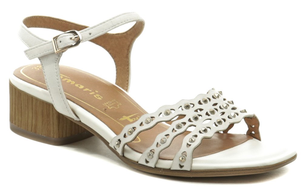 Tamaris 1-28223-24 biele dámske sandále na podpätku EUR 38
