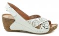 Karyoka 2242 biele dámske sandále na kline | ARNO-obuv.sk - obuv s tradíciou