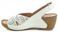 Karyoka 2242 biele dámske sandále na kline | ARNO-obuv.sk - obuv s tradíciou