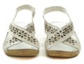 Karyoka 2314-642 strieborné dámske sandále na kline | ARNO-obuv.sk - obuv s tradíciou