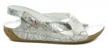 Karyoka 2024-660 strieborné dámske nadmerné sandále na kline | ARNO-obuv.sk - obuv s tradíciou