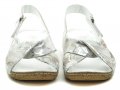 Karyoka 2024-660 strieborné dámske nadmerné sandále na kline | ARNO-obuv.sk - obuv s tradíciou