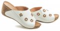 Karyoka 2268 biele dámske letné nazúvaky na kline | ARNO-obuv.sk - obuv s tradíciou