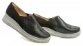 Amulet AM358 čierne dámske mokasíny na kline | ARNO-obuv.sk - obuv s tradíciou