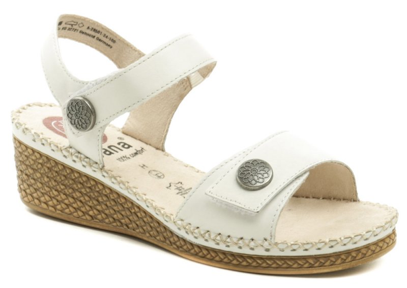 Jana 8-28501-24 biele dámske sandále šírka H | ARNO-obuv.sk - obuv s tradíciou