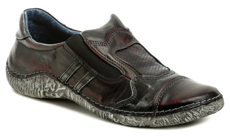 Kristofer 1810 čierne bordo pánske poltopánky šírka H | ARNO-obuv.sk - obuv s tradíciou