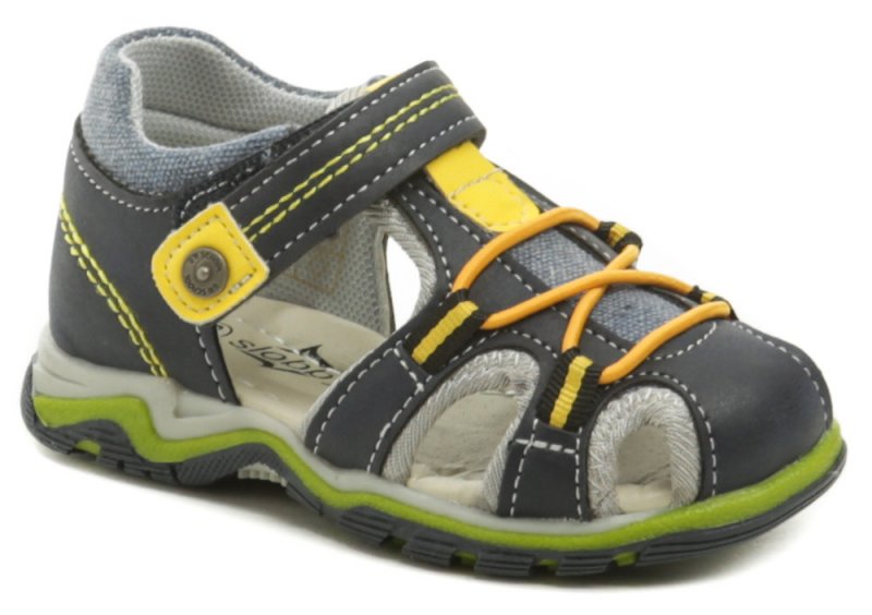Slobby 151-0020-s1 modro žlté sandále | ARNO-obuv.sk - obuv s tradíciou