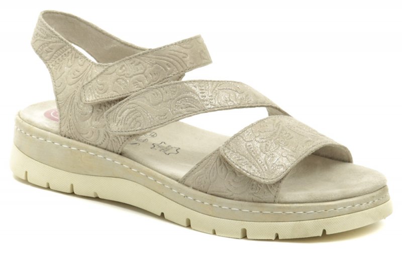 Jana 8-28404-24 béžové nadmerné dámske sandále šírka H | ARNO-obuv.sk - obuv s tradíciou
