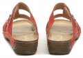 Amulet AM389 červené dámske nazouváky na klínku | ARNO-obuv.sk - obuv s tradíciou
