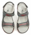 Wojtylko 3S2820 šedo červené chlapčenské sandálky | ARNO-obuv.sk - obuv s tradíciou