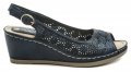 T.Sokolski modré dámske sandále na kline Six L20-05 | ARNO-obuv.sk - obuv s tradíciou