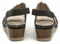 T.Sokolski čierne dámske sandále na kline Six L20-21 | ARNO-obuv.sk - obuv s tradíciou