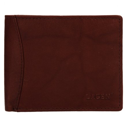 Pánska peňaženka vyrobená z pravej prírodnej kože. Rozmery peňaženky: 10,5 cm x 9 cm. Kolekcia Lagen Exclusive Class