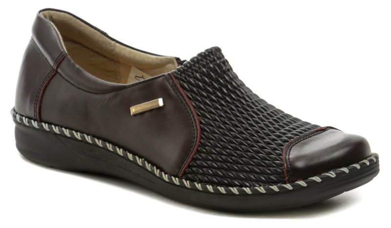 Mintaka 732-2124 bordó čierne dámske poltopánky | ARNO-obuv.sk - obuv s tradíciou