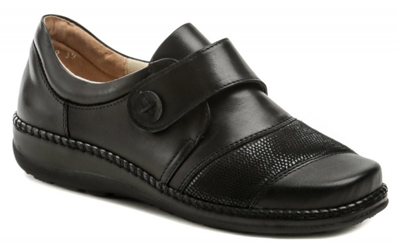 Axel AXCW132 čierne dámske poltopánky topánky šírka H | ARNO-obuv.sk - obuv s tradíciou
