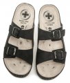 Medi Line S183-002 čierne pánske zdravotné papuče | ARNO-obuv.sk - obuv s tradíciou