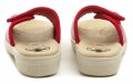Medi Line 1418 červené kvetované dámske zdravotné nazouváky | ARNO-obuv.sk - obuv s tradíciou