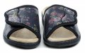 Medi Line 1418 modrá kvetované dámske zdravotné nazouváky | ARNO-obuv.sk - obuv s tradíciou