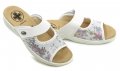 Medi Line 20506 biele kvetované dámske zdravotné nazouváky | ARNO-obuv.sk - obuv s tradíciou