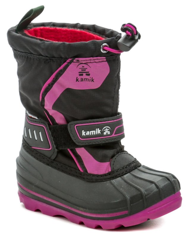 Kamik Snowcoast4 black magenta detské zimné snehule | ARNO-obuv.sk - obuv s tradíciou