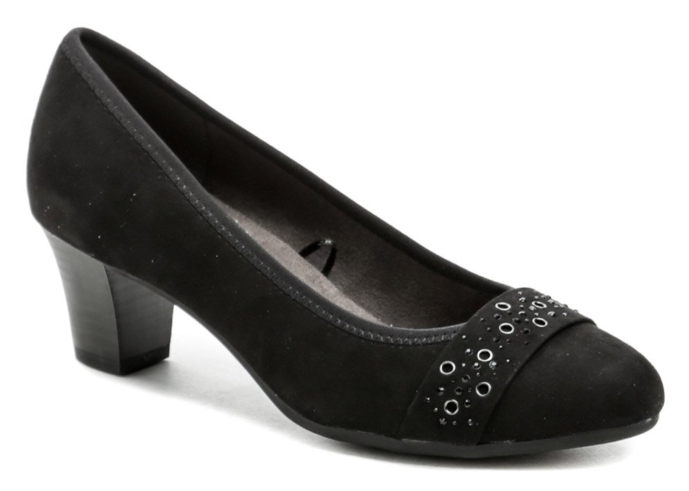 Jana 8-22466-26 čierne dámske lodičky šírka H EUR 36