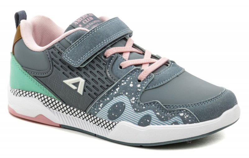 American Club BS06-21 šedo ružové tenisky | ARNO-obuv.sk - obuv s tradíciou
