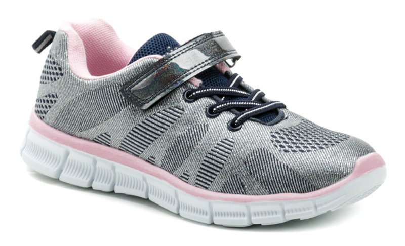 Axim 5A62121 striebristé ružové modré dievčenské tenisky | ARNO-obuv.sk - obuv s tradíciou