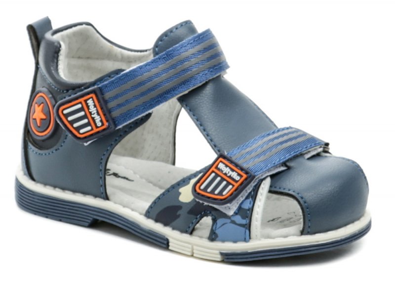 Wojtylko 2S40421 modro oranžové sandálky | ARNO-obuv.sk - obuv s tradíciou