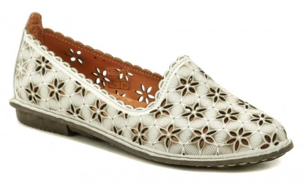 Dámska letná vychádzková obuv, vyrobená z pravej prírodnej kože.
