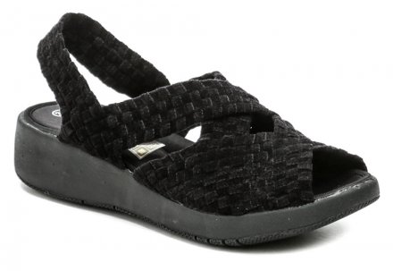 Dámska letná vychádzková a ľahká rekreačná gumičková obuv na kline Rock Spring, je vyrobená z textilného materiálu, ktorý je tvorený gumičkami.