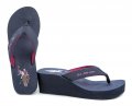 U.S. Polo Assn. Tansy 1 modré žabky na platforme | ARNO-obuv.sk - obuv s tradíciou