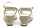 Piccadilly 408167-4 biele dámske sandále na kline | ARNO-obuv.sk - obuv s tradíciou
