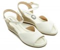 Piccadilly 408167-4 biele dámske sandále na kline | ARNO-obuv.sk - obuv s tradíciou