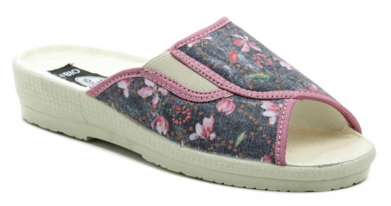 Rogallo 7101-018 šedo ružové dámske papuče | ARNO-obuv.sk - obuv s tradíciou